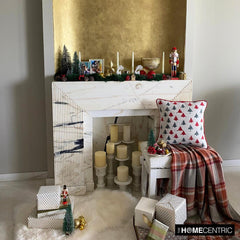 Red Jacquard Woven Decorative Throw Pillow Cover - Cheery Pine