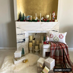 White Linen Decorative Joy Lumbar Pillow Cover - Joyful Cheer