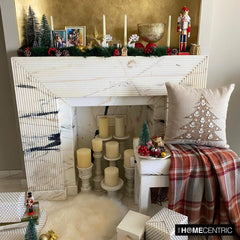 Auric Tree - Gold Linen Decorative Throw Pillow Cover