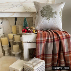 Frosted Fir - Green Jacquard Decorative Throw Pillow Cover