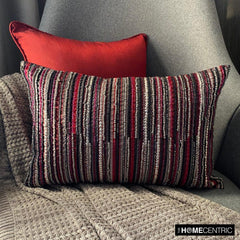Scarlet Splendor - Red Silk Lumbar Pillow Cover