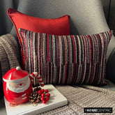 Scarlet Splendor - Red Silk Lumbar Pillow Cover