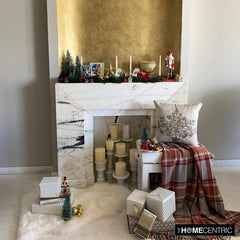 Gold Jacquard Decorative Throw Pillow Cover - Deco Flake