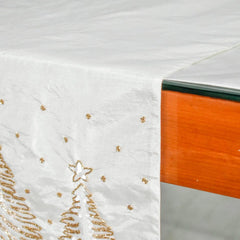 Gold Twilight Pine - Gold Silk Decorative Table Runner