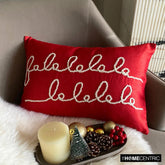 Red Silk Decorative Lumbar Pillow Cover - Falala