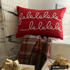 Red Silk Decorative Lumbar Pillow Cover - Falala