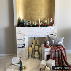 Gray & Silver Linen Decorative Lumbar Pillow Cover - Holiday Twinkle