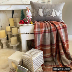 Gray & Silver Linen Decorative Lumbar Pillow Cover - Holiday Twinkle