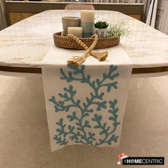 Beach Coral - Silk Ivory Decorative Table Runner