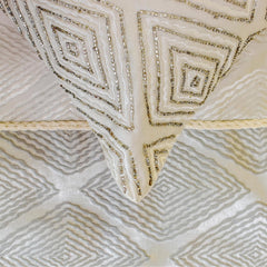 Aether - Jacquard Gray Decorative Bed Runner and Pillow Cover