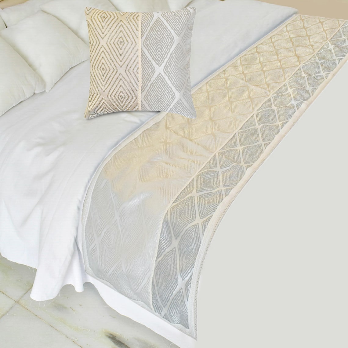 Aether Decorative Bed Runner and Pillow Cover