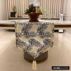 Panra - Black Cotton Decorative Table Runner