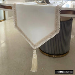 Pearl Radiance - Ivory Jute Decorative Table Runner