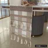 Buffalo Check Decor - Beige Cotton Decorative Table Runner
