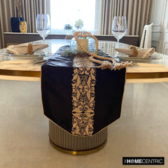 Maahru - Brown Silk Decorative Table Runners