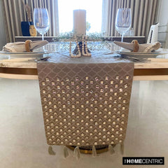 Gold Silk Decorative Table Runners - Crystal Gazer