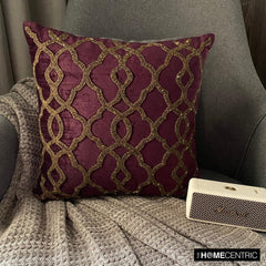 Estrellas Purple Velvet Decorative Euro Sham