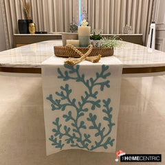 Beach Coral - Silk Ivory Decorative Table Runner
