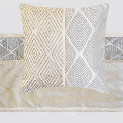 Aether - Jacquard Gray Decorative Bed Runner and Pillow Cover