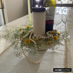 Pearl Radiance - Ivory Jute Decorative Table Runner