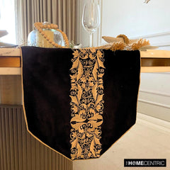 Maahru - Brown Silk Decorative Table Runners