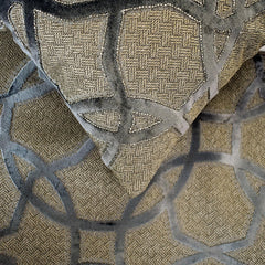 Velvet Interweave - Velvet Gray Decorative Bed Runner and Pillow Cover