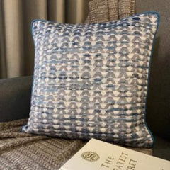 Kia - Blue Suede Throw Pillow Cover