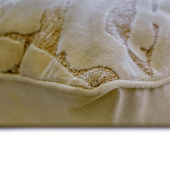 Abstract Drift - Ivory Velvet Lumbar Pillow Cover