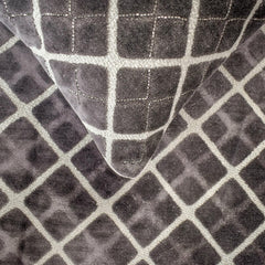 Velvet Crossroads - Velvet Gray Decorative Bed Runner and Pillow Cover