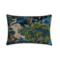 Trunk Of Comfort - Blue Velvet Lumbar Pillow Cover