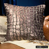 Safari Mirage - Brown Velvet Throw Pillow Cover