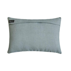 Florinda - Blue Gray Cotton Lumbar Pillow Cover