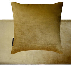 Gold Velvet Plush - Velvet Gold Decorative Bed Runner and Pillow Cover