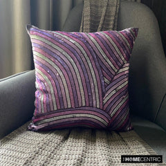 Plum Cheer - Plum Art Silk Decorative Euro Sham