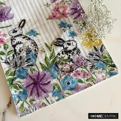 Bunny Wonderland - White Cotton Decorative Table Runner