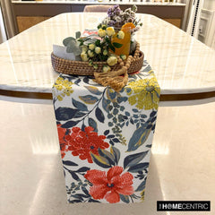 Wildflower Wave - Red Cotton Decorative Table Runner