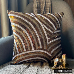 Diva - Brown Art Silk Decorative Euro Sham