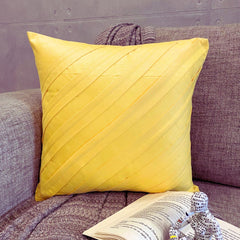 Contemporary Yellow - Yellow Faux Suede Throw Pillow Cover