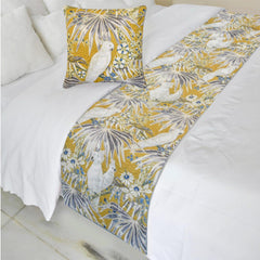 Cockatoo Love Decorative Bed Runner and Pillow Cover