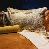 Animal Bling - Gold Faux Leather Lumbar Pillow Cover