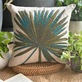 Arboreal - Green Linen Throw Pillow Cover