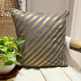 Unfolding Grey Copper Pillow Cover
