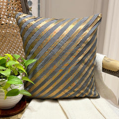 Unfolding Grey Copper Pillow Cover