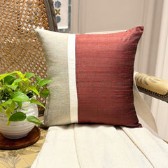 Rust Silkastic - Rust Silk & Linen Decorative Euro Sham