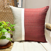 Rust Silkastic Throw Pillow Cover