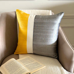 Splendour Yellow Throw Pillow Cover