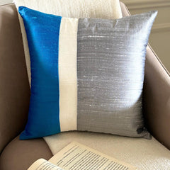 Splendour Blue Throw Pillow Cover