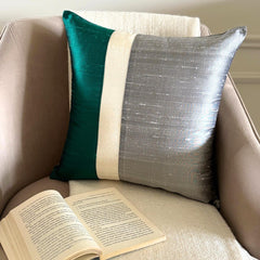 Splendour Green Throw Pillow Cover
