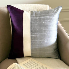 Splendour Purple Throw Pillow Cover