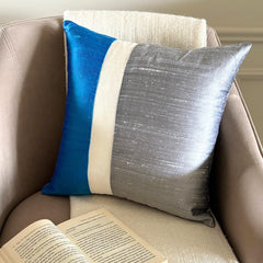 Splendour Blue Throw Pillow Cover